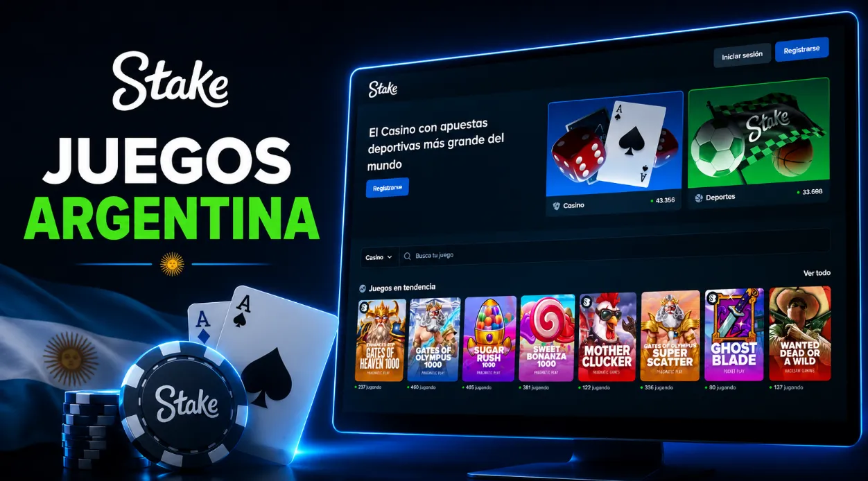 Stake Casino Juegos para Argentina con Mesas, Originals y Slots