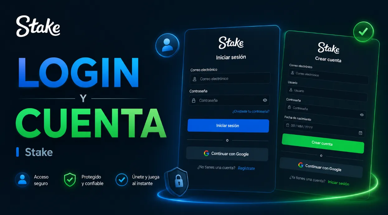 Stake iniciar sesión y crear una cuenta